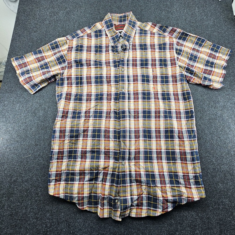 Twenty X Wrangler Men's L Multicolor Plaid Long Sleeve Button Down Shirt